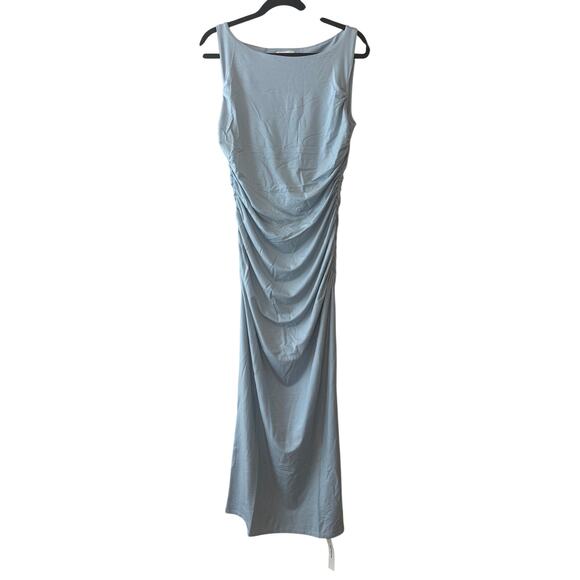 Reformation NWT Benson Knit Maxi Dress Mineral Blue Size L - Picture 3 of 7